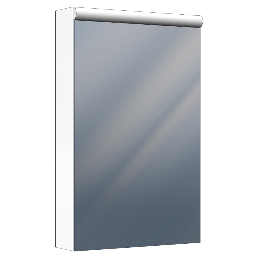 Armoire de toilette Procasa Tre LED
50 x 78.5 x 13/15 cm
Profilé en aluminium 
1&nbsp;porte à double miroir
charnière à gauche ou à droite
1&nbsp;prise double changeable en haut
1 boîte de cosmétique, tablettes en verre
éclairage LED, 11 Watt, 1485 Lumen
4000 Kelvin, miroir grossissant, IP24