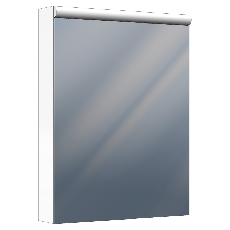 Armoire de toilette Procasa Tre LED
60 x 78.5 x 13/15 cm
Profilé en aluminium 
1&nbsp;porte à double miroir
charnière à gauche ou à droite
1&nbsp;prise double changeable en haut
1 boîte de cosmétique, tablettes en verre
éclairage LED, 13 Watt, 1815 Lumen
4000 Kelvin, miroir grossissant, IP24