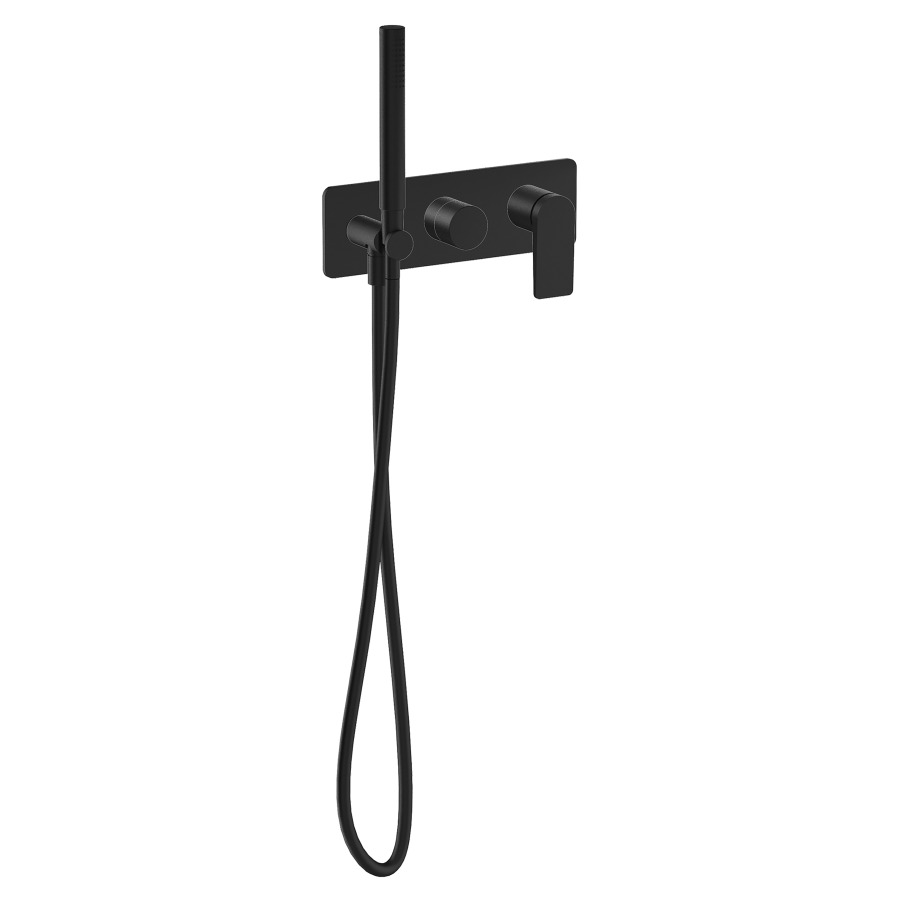 Mélangeur de douche Blade UP
set de montage final, plaque de recouvrement
tuyau de douche, douche à main
support de douche
avec coude de raccordement
sans corps à encastrer 791228/229