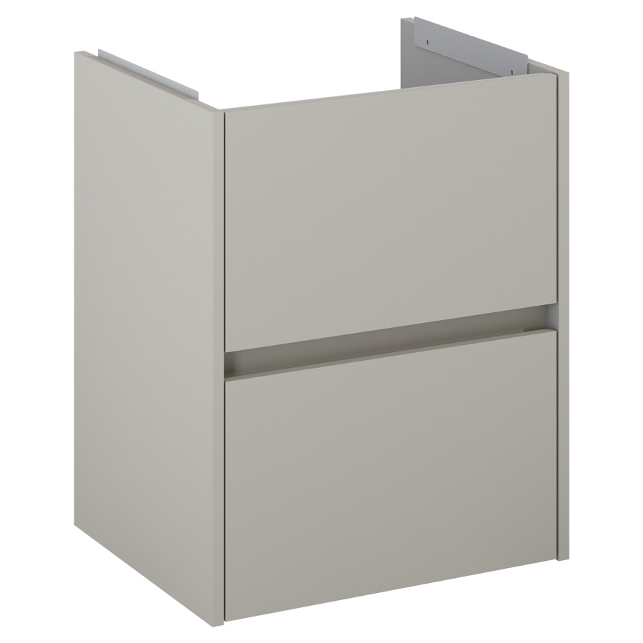 Élément inférieur  Procasa Uno E
52 x 63.5 x 41.8 cm
élément de tiroir, 2&nbsp;tiroirs
avec découpe pour siphon
parois latérales métalliques
pour lavabo 291187