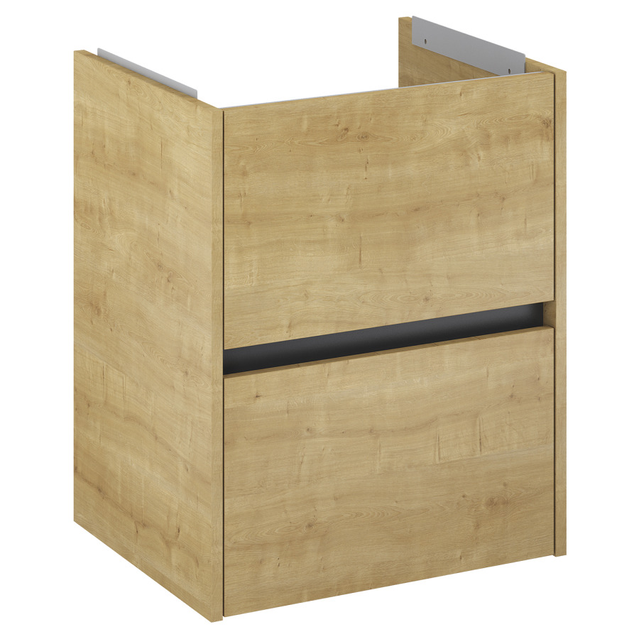 Élément inférieur  Procasa Uno E
52 x 63.5 x 41.8 cm
élément de tiroir, 2&nbsp;tiroirs
avec découpe pour siphon
parois latérales métalliques
pour lavabo 291187