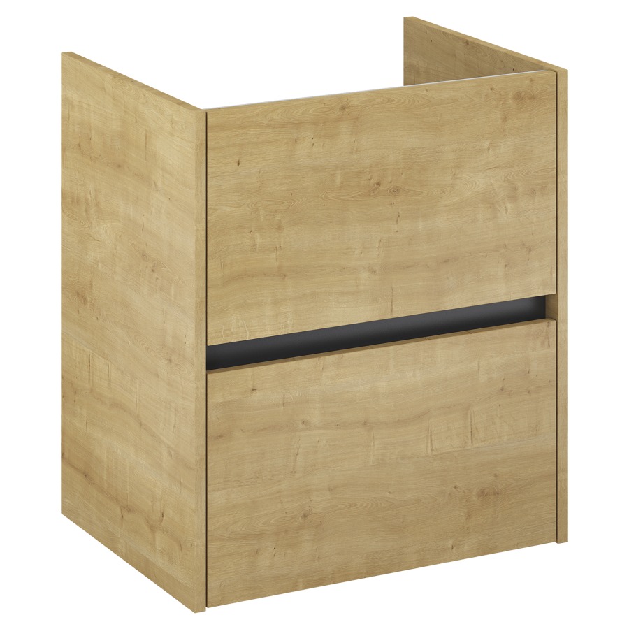 Élément inférieur  Procasa Uno E
56 x 63.5 x 41.8 cm
élément de tiroir, 2&nbsp;tiroirs
avec découpe pour siphon
parois latérales métalliques
pour lavabo 291189