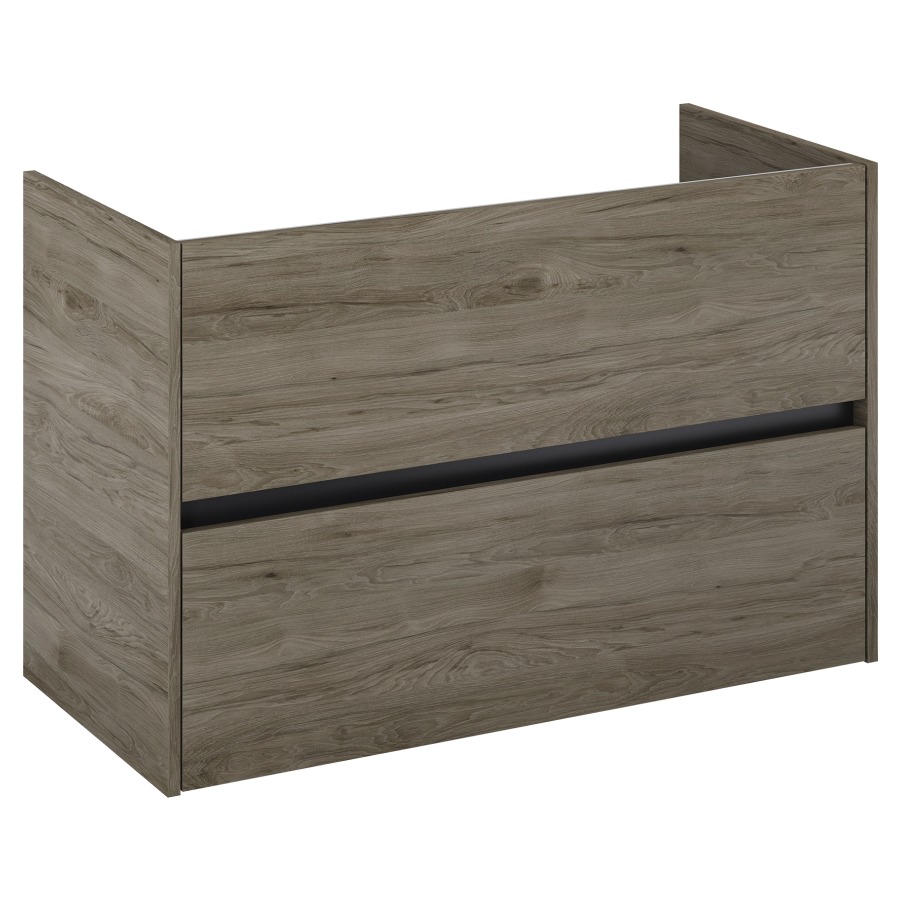 Élément inférieur  Procasa Uno E
98.5 x 63.5 x 45.1 cm
élément de tiroir, 2&nbsp;tiroirs
avec découpe de siphon au milieu
parois latérales métalliques
pour lavabo 291191
