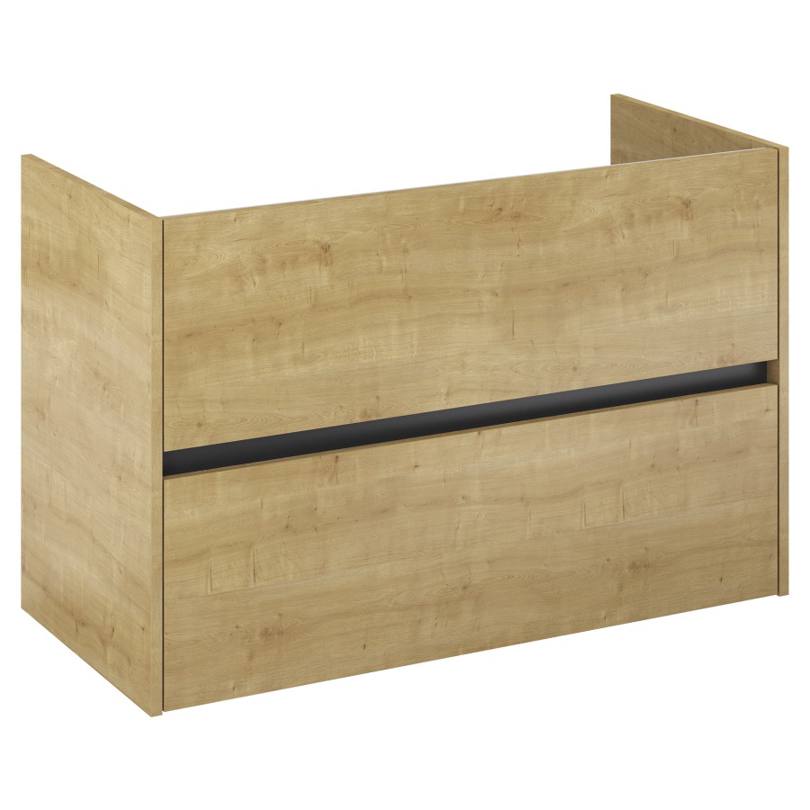 Élément inférieur  Procasa Uno E
98.5 x 63.5 x 45.1 cm
élément de tiroir, 2&nbsp;tiroirs
avec découpe de siphon au milieu
parois latérales métalliques
pour lavabo 291191