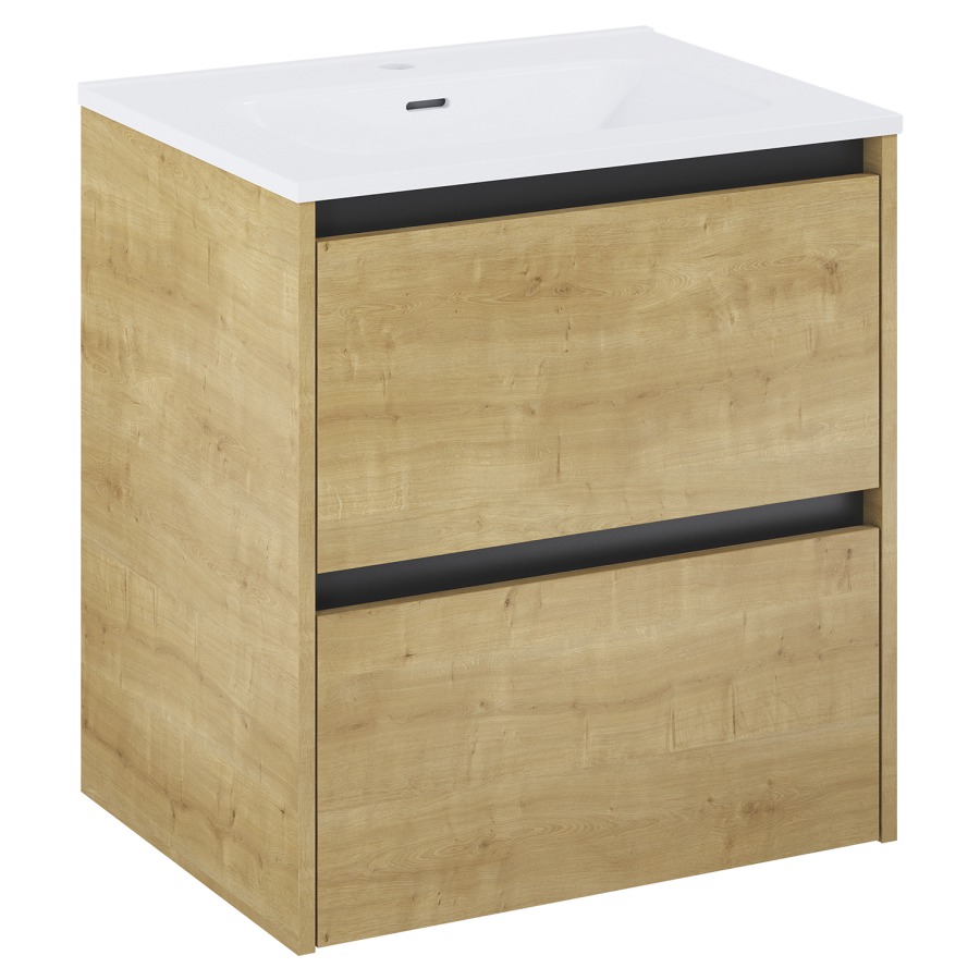 Combinaison de meuble Procasa Progetto
60.8 x 65.6 x 45.6 cm
élément de tiroir, 2&nbsp;tiroirs
avec lavabo
parois latérales métalliques