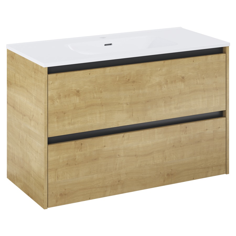Combinaison de meuble Procasa Progetto
100.8 x 65.6 x 45.6 cm
élément de tiroir, 2&nbsp;tiroirs
avec lavabo
parois latérales métalliques