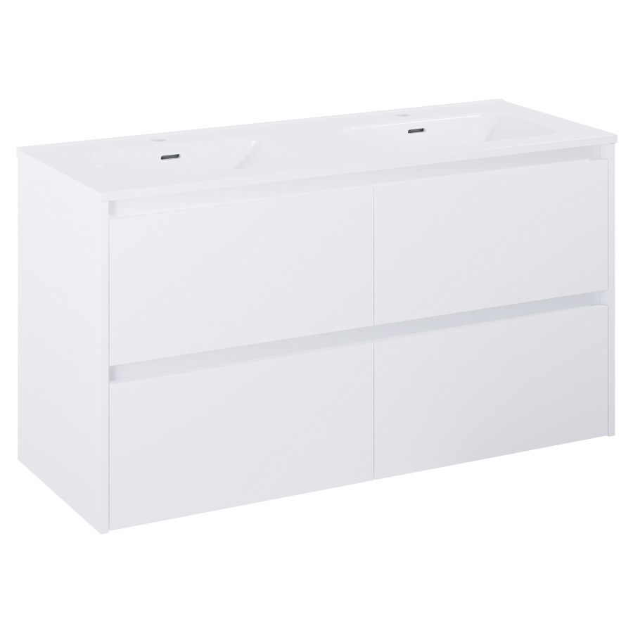 Combinaison de meuble Procasa Progetto
120.8 x 65.6 x 45.6 cm
2&nbsp;éléments de tiroir, 2&nbsp;tiroirs chacune
avec lavabo
parois latérales métalliques