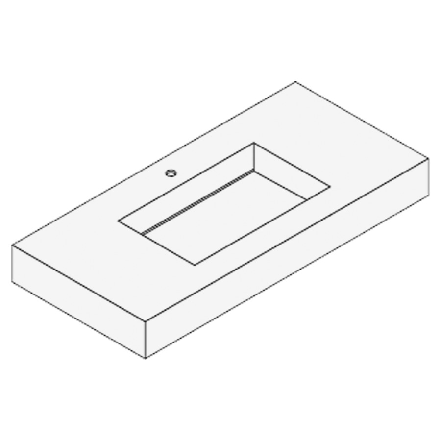 Couverture Joy 
120 x 13 x 51.5 cm
avec lavabo intégré