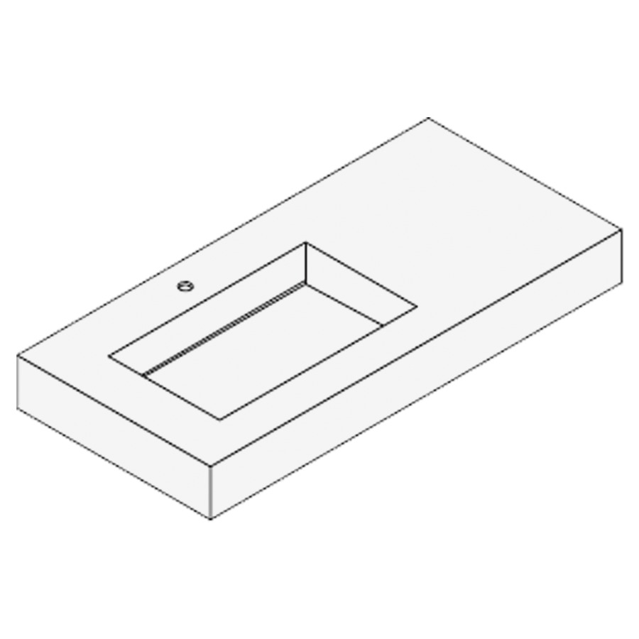 Couverture Joy 
120 x 13 x 51.5 cm
avec lavabo intégré à gauche