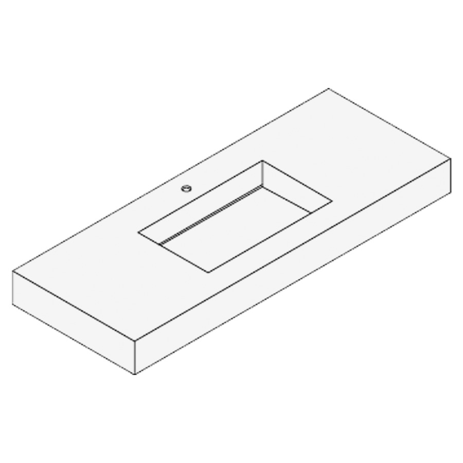 Couverture Joy 
140 x 13 x 51.5 cm
avec lavabo intégré