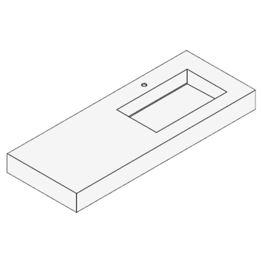 Couverture Joy 
140 x 13 x 51.5 cm
avec lavabo intégré à droite