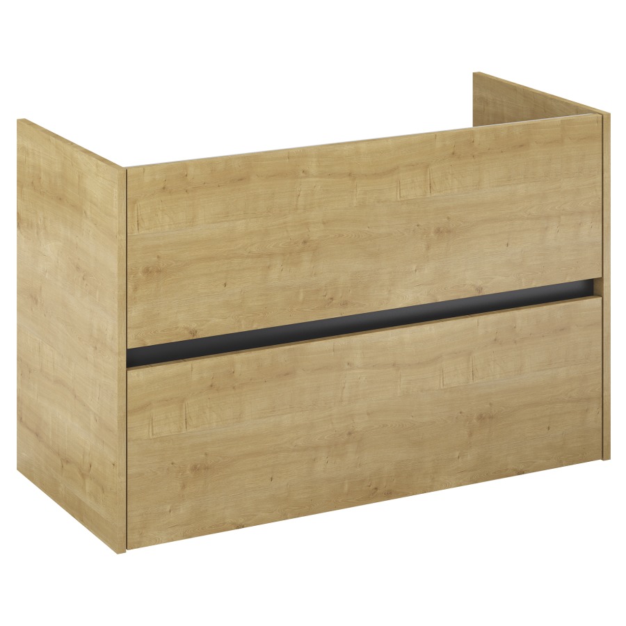 Élément inférieur  Procasa Uno E
98.5 x 63.5 x 45.1 cm
élément de tiroir, 2&nbsp;tiroirs
avec découpe de siphon à gauche
parois latérales métalliques
pour lavabo 291193