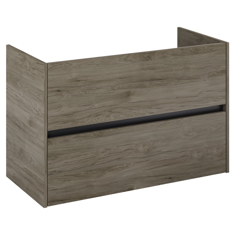 Élément inférieur  Procasa Uno E
98.5 x 63.5 x 45.1 cm
élément de tiroir, 2&nbsp;tiroirs
avec découpe de siphon à droite
parois latérales métalliques
pour lavabo 291192