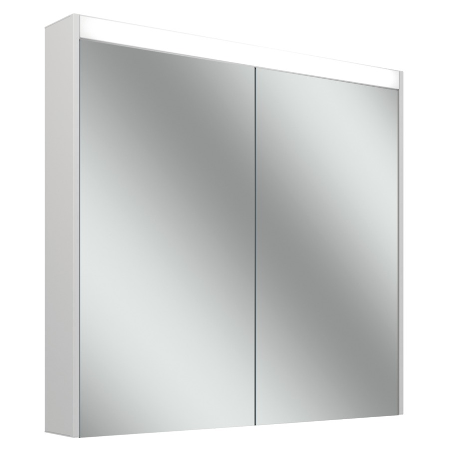 Armoire de toilette Procasa Progetto
79.5 x 74.3 x 12.3 cm
Profilé en aluminium
pour montage AP ou UP
2&nbsp;portes à double miroir
1&nbsp;prise double en haut à droite
changeable à gauche
éclairage LED direct, en haut
13 Watt, 4000 Kelvin
rayon en verre réglables
Classe d’énergie C, IP44