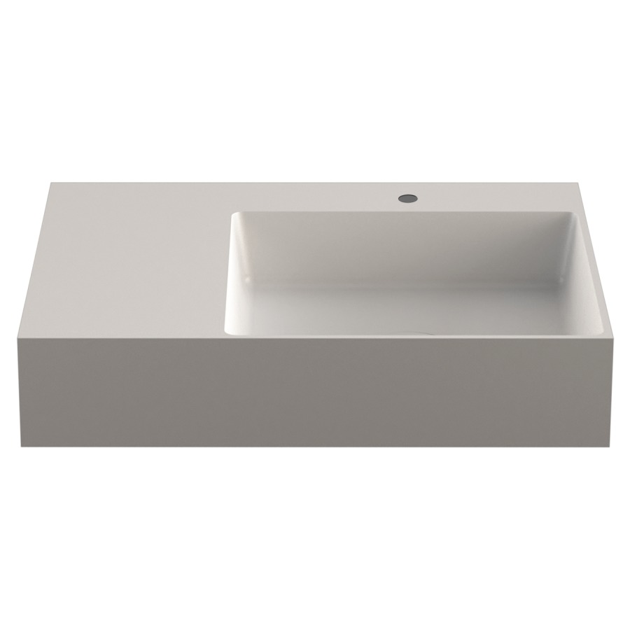Lavabo Smart 2.0
60 x 47 cm
Coulée minérale K I Stone
sans trop-plein
avec tablette à gauche
avec garniture d’écoulement non verrouillable