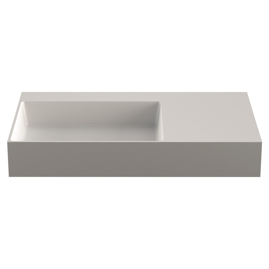 Lavabo Smart 2.0
80 x 47 cm
Coulée minérale K I Stone
sans trop-plein
avec tablette à droite
avec garniture d’écoulement non verrouillable