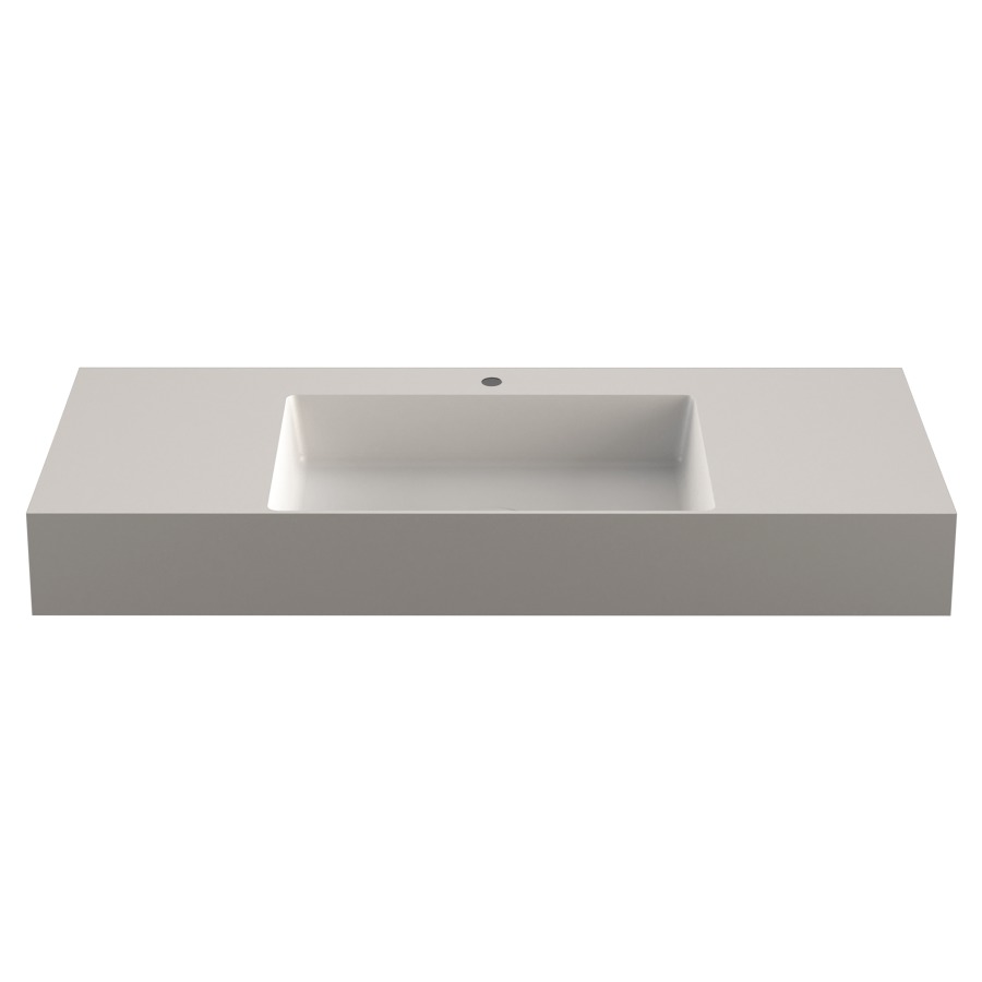 Lavabo Smart 2.0
100 x 47 cm
Coulée minérale K I Stone
sans trop-plein
avec tablette à gauche et à droite
avec garniture d’écoulement non verrouillable