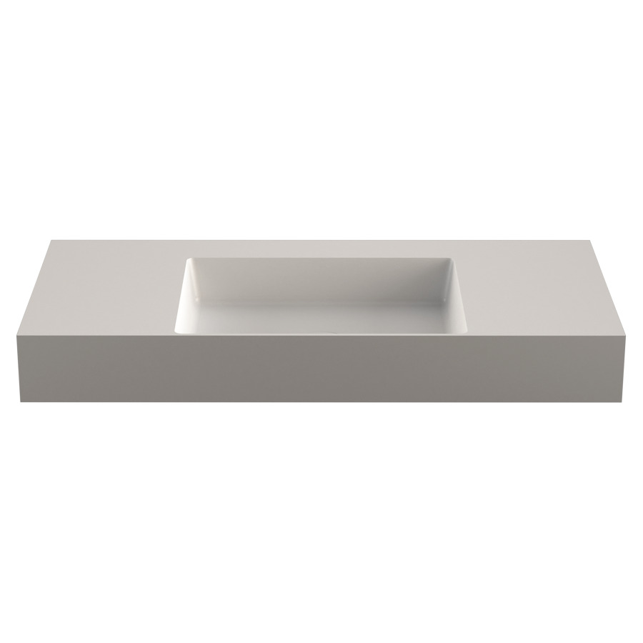 Lavabo Smart 2.0
100 x 47 cm
Coulée minérale K I Stone
sans trop-plein
avec tablette à gauche et à droite
avec garniture d’écoulement non verrouillable