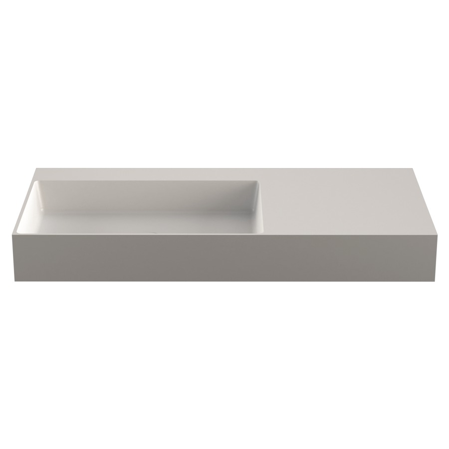 Lavabo Smart 2.0
100 x 47 cm
Coulée minérale K I Stone
sans trop-plein
avec tablette à droite
avec garniture d’écoulement non verrouillable