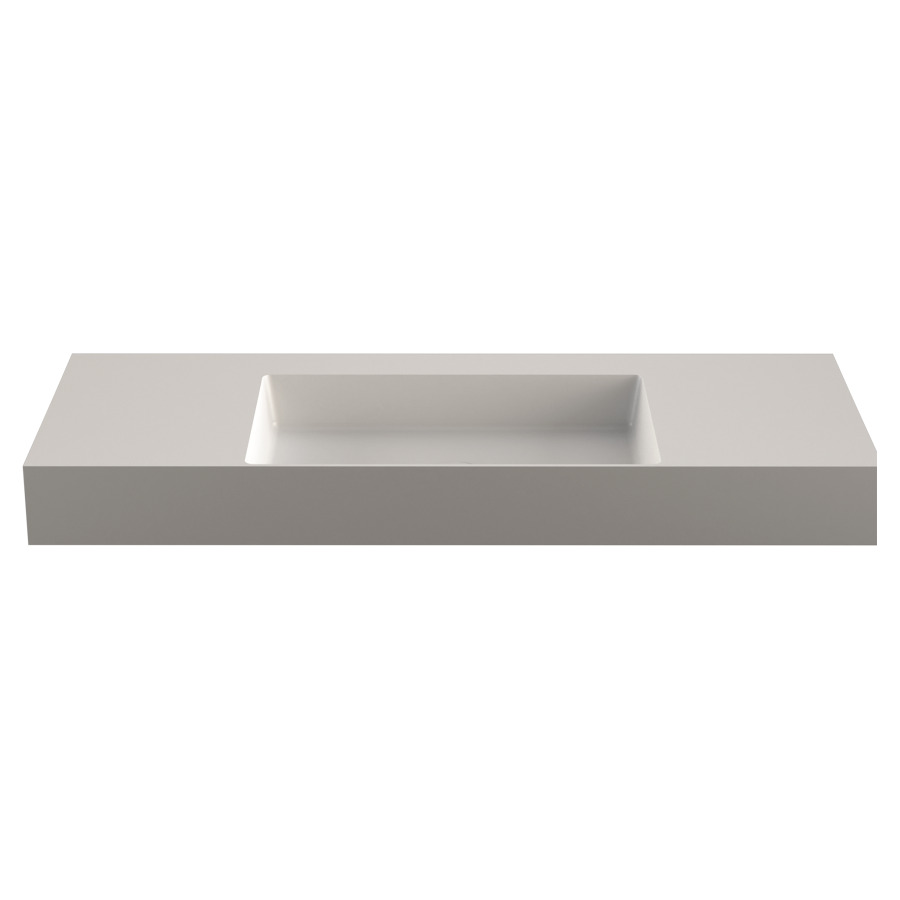 Lavabo Smart 2.0
120 x 47 cm
Coulée minérale K I Stone
sans trop-plein
avec tablette à gauche et à droite
avec garniture d’écoulement non verrouillable