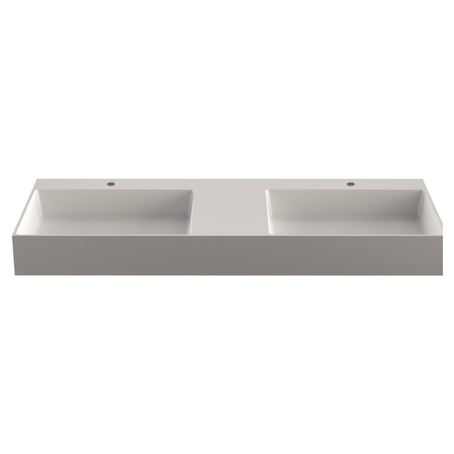 Lavabo double Smart 2.0
120 x 47 cm
Coulée minérale K I Stone
sans trop-plein
avec garniture d’écoulement non verrouillable