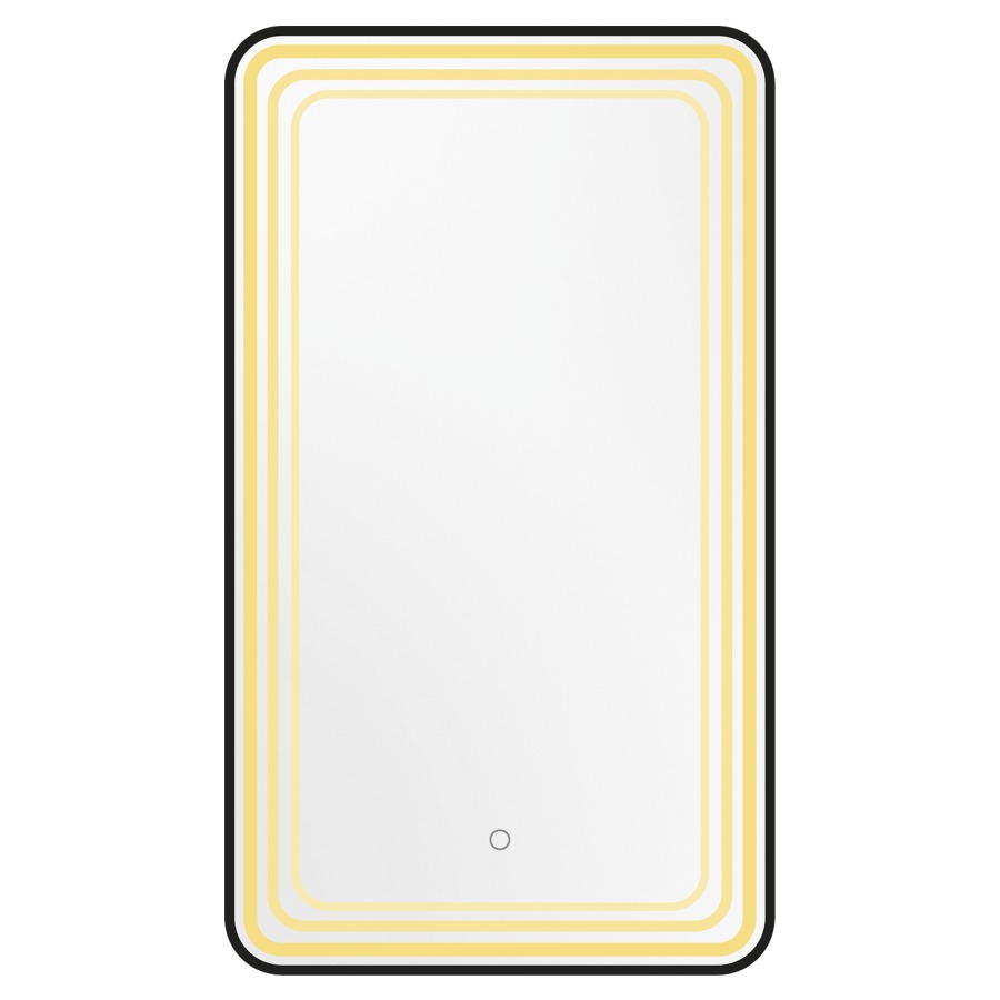 Miroir lumineux Enviola LED
avec angles arrondis, 60 x 80 x 4.5 cm
Profilé en aluminium
cadre noir mat brossé
bande lumineuse à l'intérieur du cadre
25 Watt, 3000-6000 Kelvin, avec commande
premium "Touch-Dimm" simple
avec matériel de fixation
Classe d’énergie G, IP44