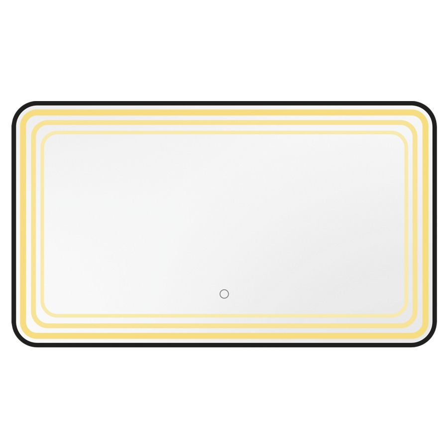 Miroir lumineux Enviola LED
avec angles arrondis, 80 x 60 x 4.5 cm
Profilé en aluminium
cadre noir mat brossé
bande lumineuse à l'intérieur du cadre
25 Watt, 3000-6000 Kelvin, avec commande
premium "Touch-Dimm" simple
avec matériel de fixation
Classe d’énergie G, IP44