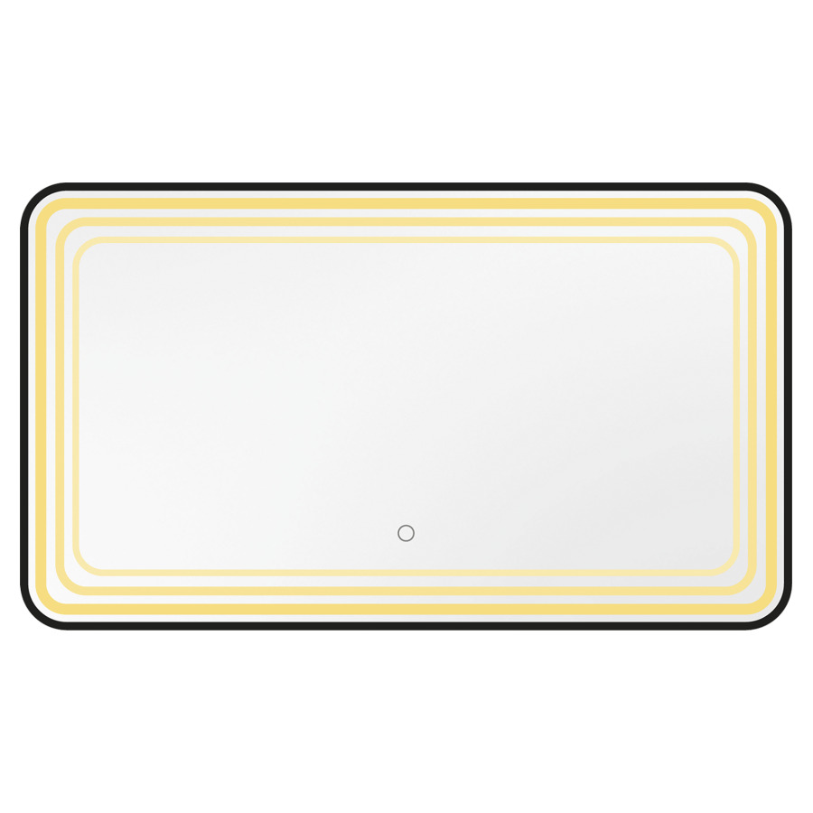 Miroir lumineux Enviola LED
avec angles arrondis, 100 x 70 x 4.5 cm
Profilé en aluminium
cadre noir mat brossé
bande lumineuse à l'intérieur du cadre
30 Watt, 3000-6000 Kelvin, avec commande
premium "Touch-Dimm" simple
avec matériel de fixation
Classe d’énergie G, IP44