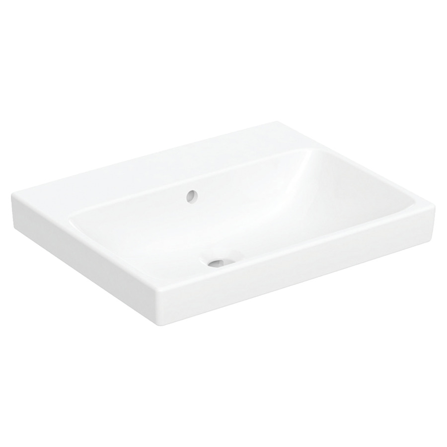 Lavabo Procasa Tre
53 x 42.5 cm
Céramique, rectangulaire
avec trop-plein
pour meuble suspendu