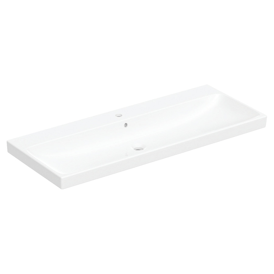 Lavabo Procasa Tre
120 x 48.5 cm
Céramique, rectangulaire
avec trop-plein
pour meuble suspendu