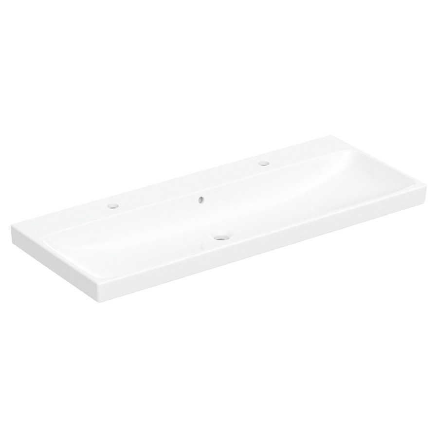 Lavabo Procasa Tre
120 x 48.5 cm
Céramique, rectangulaire
avec trop-plein
pour meuble suspendu