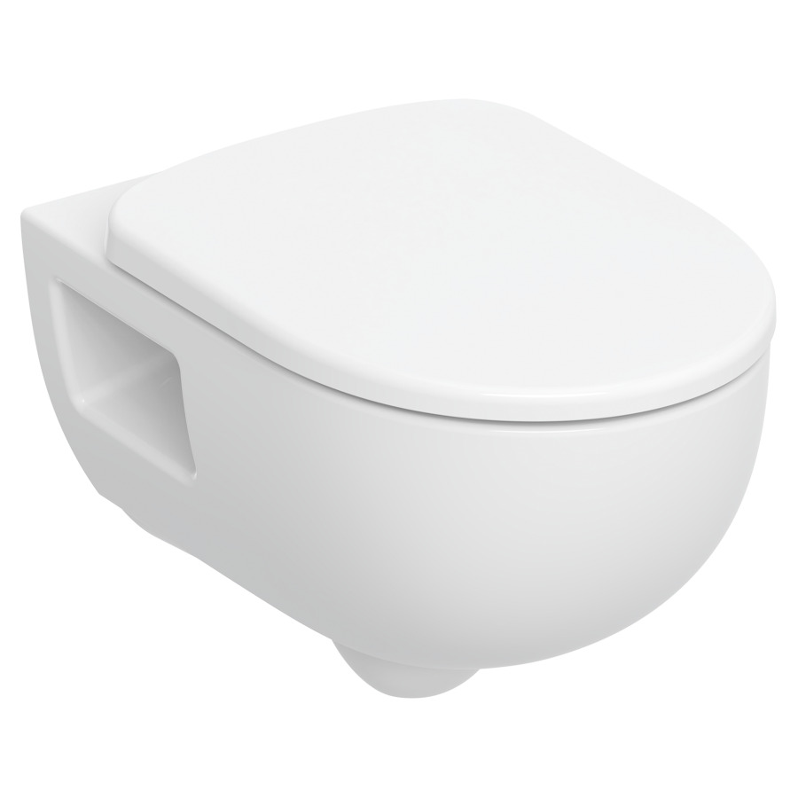 Set cuvette murale Procasa Tre UP
35.5 x 53 cm, Céramique
sans bord de rinçage, TurboFlush
forme semi-fermée
pour chasse d'eau à encastre
siège de WC avec système d’abaissement automatique
avec matériel de fixation
