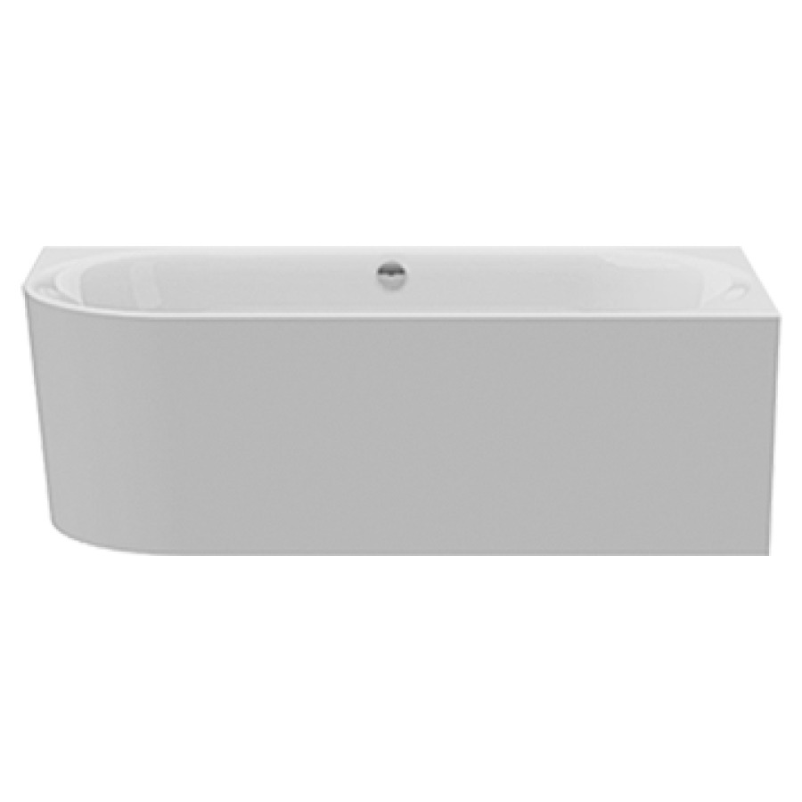 Badewanne Fresh Corner R
180 x 80 x 60 cm, Acryl
Eckmodell mit angeformter
Schürze, Rundung links, mit
Ein-, Ab- und Ueberlauf-
garnitur verchromt vormontiert
Schallschutzband vormontiert
Wandbefestigung