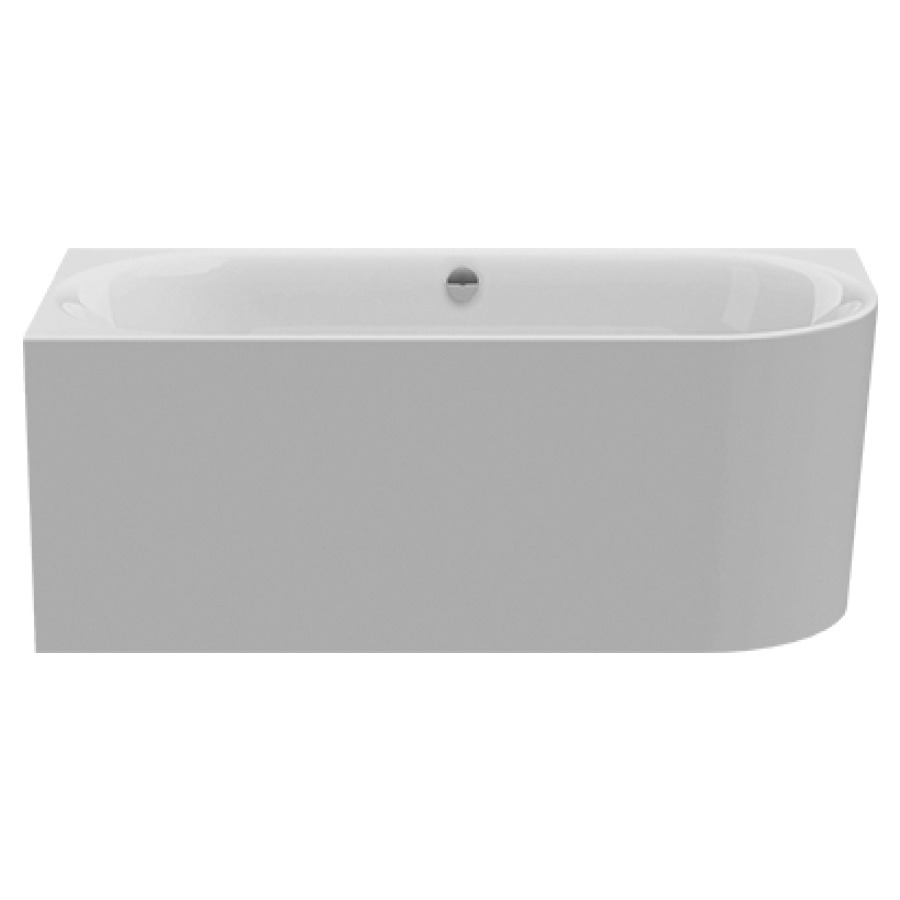 Badewanne Fresh Corner L XS
155 x 80 x 60 cm, Acryl
Eckmodell mit angeformter
Schürze, Rundung rechts, mit
Ein-, Ab- und Ueberlauf-
garnitur, Ablaufgarnitur
verchromt vormontiert
Schallschutzband vormontiert
Wandbefestigung