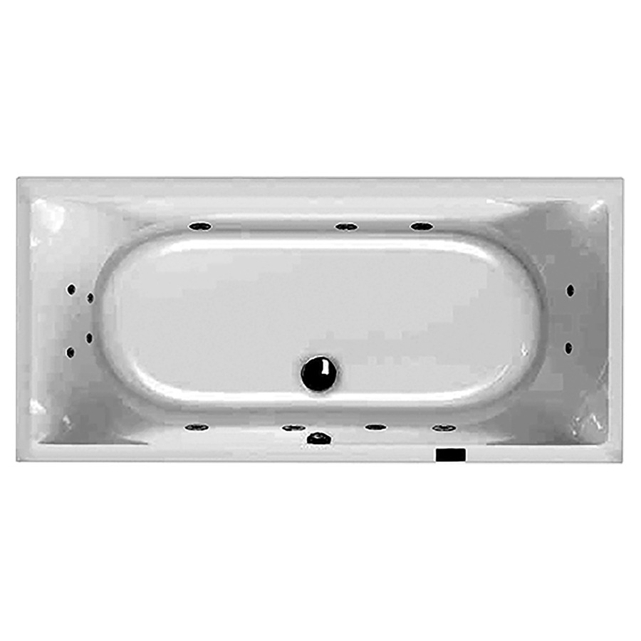 Badewanne Procasa Tre Duo
190 x 90 x 49 cm, Acryl
Mittelablauf
mit Whirlsystem Laola II
6 Massagedüsen, 1 LED-
Weisslicht, Sensortastatur
Trockenlaufschutz
Restwasserentleerung
manuelle Desinfektion
schalldämmendes Fussgestell
Ab- und Überlaufgarnitur