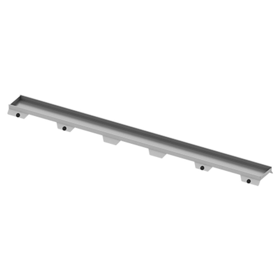 Grille creuse Procasa Cinque
Plate II, longueur 114,3 cm
largeur 5,2 cm, pour rigole
120 cm, acier inoxydable