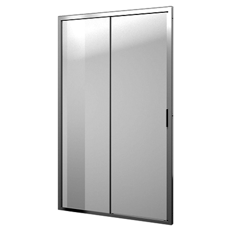 Porte coulissante Procasa Tre
116,4-120,1 cm pour niche
118-121,7 cm pour cloison
latérale, H 195 cm, 2 panneaux
partie fixe à gauche
entrée à droite