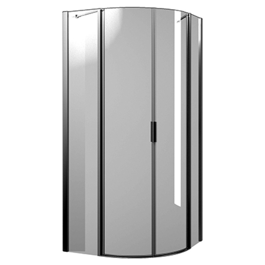 Entrée diagonale Procasa
98-100.8 x 98-100.8 cm, H 195 cm
porte battante avec partie fixe à gauche et à droite
avec cadre partiel
pour douche quart de cercle R 50 cm