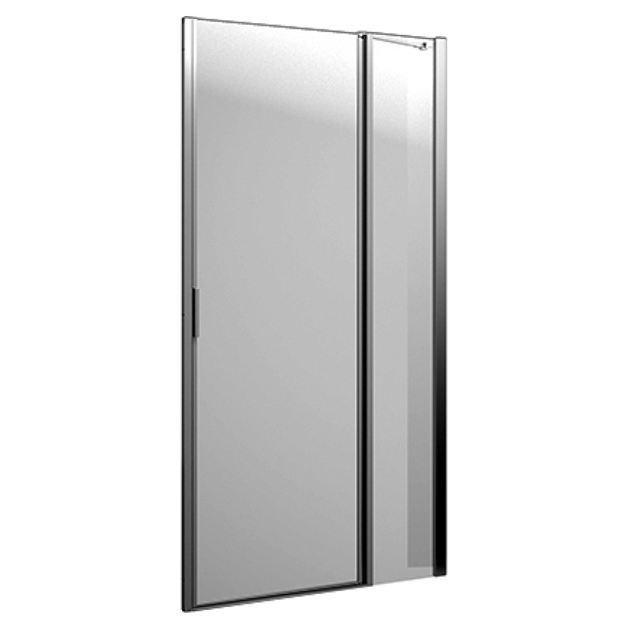 Porte battante Procasa Tre
116,8-120,6 cm, H 195 cm
pour niche, avec partie fixe
charnière à droite