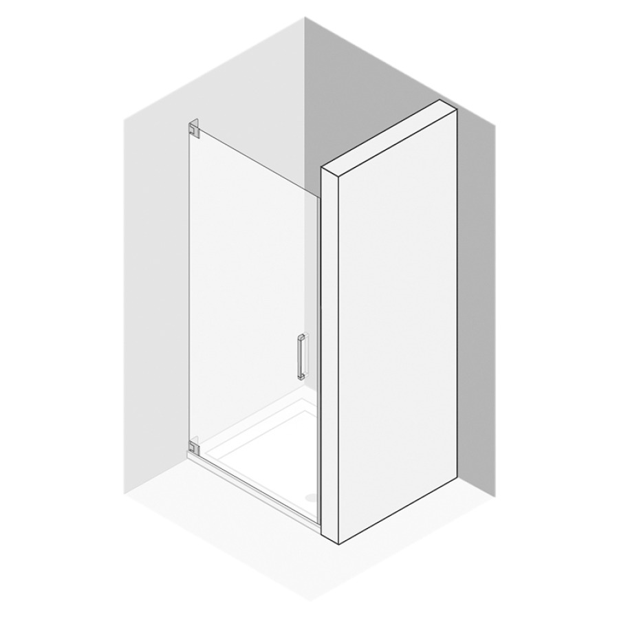 Porte battante Procasa Cinque
sans cadre
40-70 cm, H -200 cm
pour niche, charnières à
gauche
MESURES EXACTES SELON PRISE DE
MESURE
