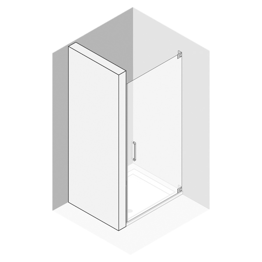 Porte battante Procasa Cinque
sans cadre
40-70 cm, H -200 cm
pour niche, charnières à
droite
MESURES EXACTES SELON PRISE DE
MESURE