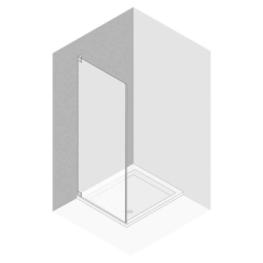 Cloison latérale Procasa
Cinque, sans cadre
81,1-101 cm, H -200 cm
charnières à gauche, pour
porte battante 1 panneau avec
et sans partie fixe
montage sur receveur de douche
MESURES EXACTES SELON PRISE DE
MESURE