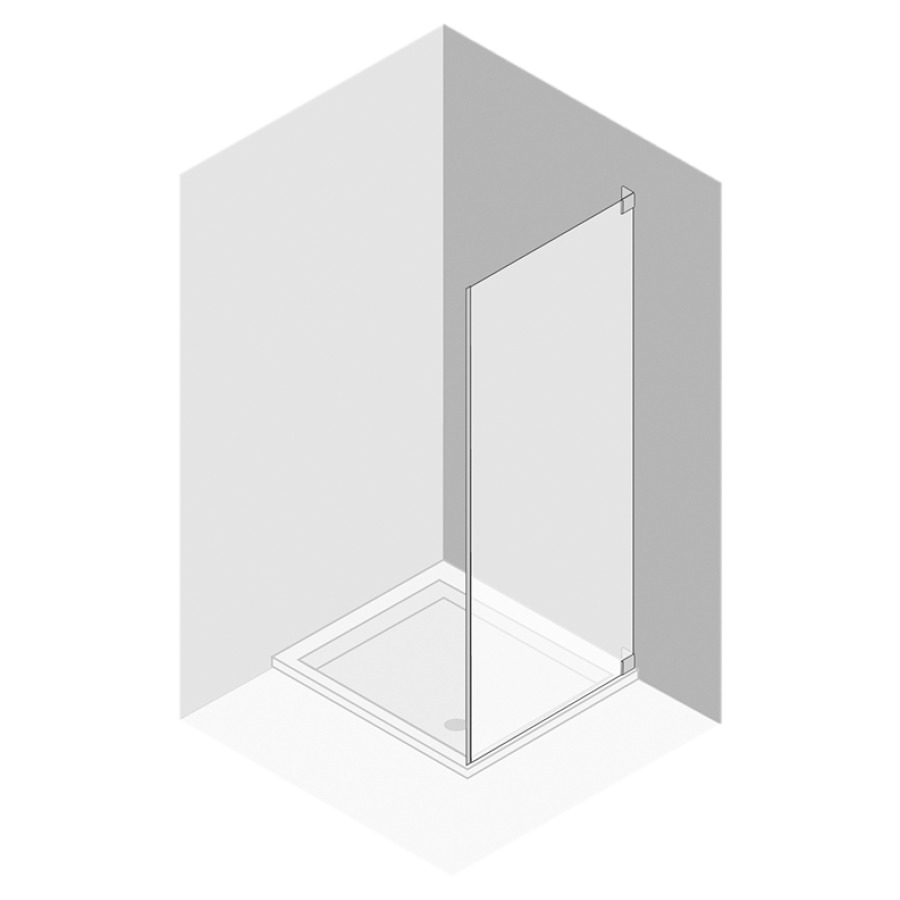 Cloison latérale Procasa
Cinque, sans cadre
101,1-121 cm, H -200 cm
charnières à droite, pour
porte battante 1 panneau avec
et sans partie fixe
montage sur receveur de douche
MESURES EXACTES SELON PRISE DE
MESURE