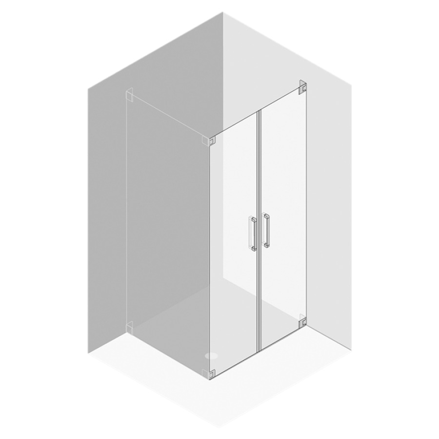Porte battante Procasa Cinque
sans cadre
101,1-121 cm, H -200 cm
2 panneaux, pour cloison
latérale à gauche
montage sur carrelage
MESURES EXACTES SELON PRISE DE
MESURE