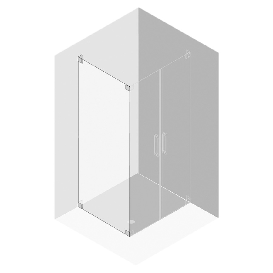 Cloison latérale Procasa
Cinque, sans cadre
15-81 cm, H -200 cm
charnières à gauche, pour
porte battante 2 panneaux
montage sur carrelage
MESURES EXACTES SELON PRISE DE
MESURE