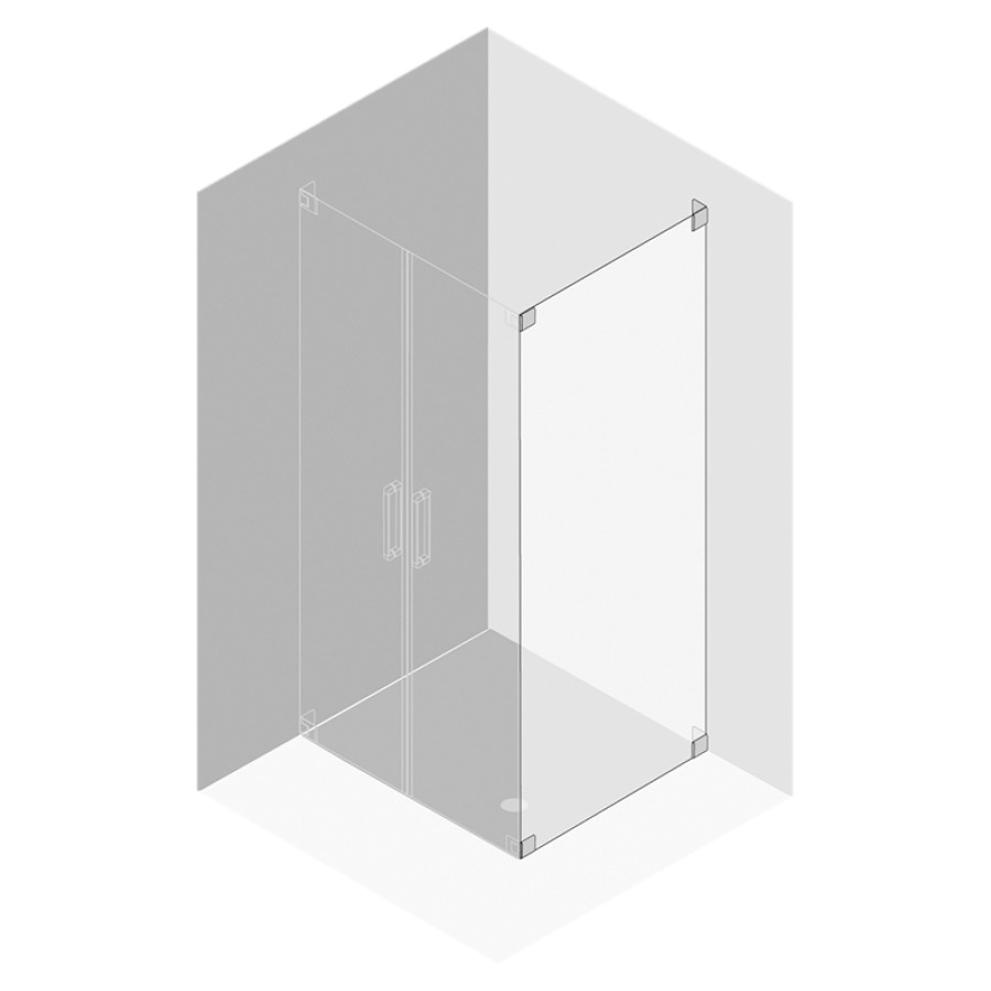 Cloison latérale Procasa
Cinque, sans cadre
81,1-101 cm, H -200 cm
charnières à droite, pour
porte battante 2 panneaux
montage sur carrelage
MESURES EXACTES SELON PRISE DE
MESURE
