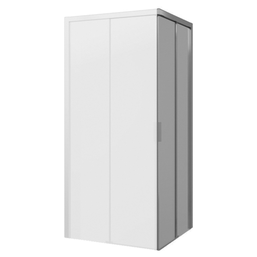 Porte coulissante Procasa Tre
cadre partiel
89-92 cm, H 195 cm
pour entrée diagonale
2 panneaux, partie fixe
charnières à droite
montage sur carrelage