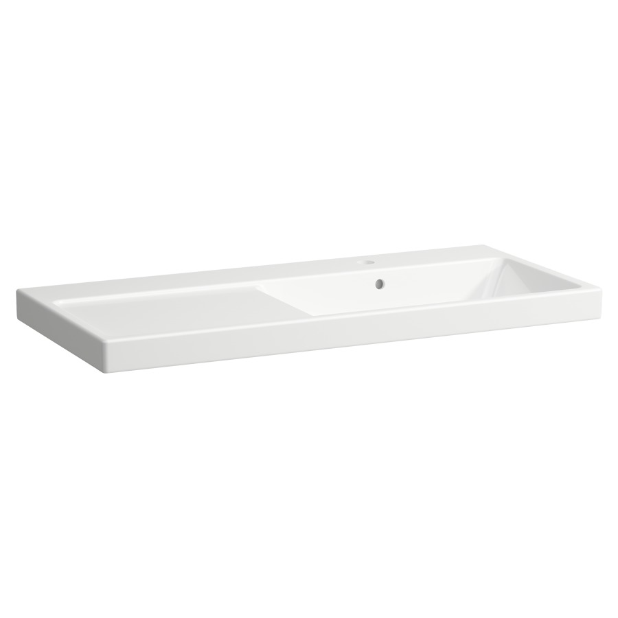 Lavabo Procasa Uno
100 x 46 cm, asymétrique
espace de stockage à gauche
avec trop-plein, pour meuble
suspendu