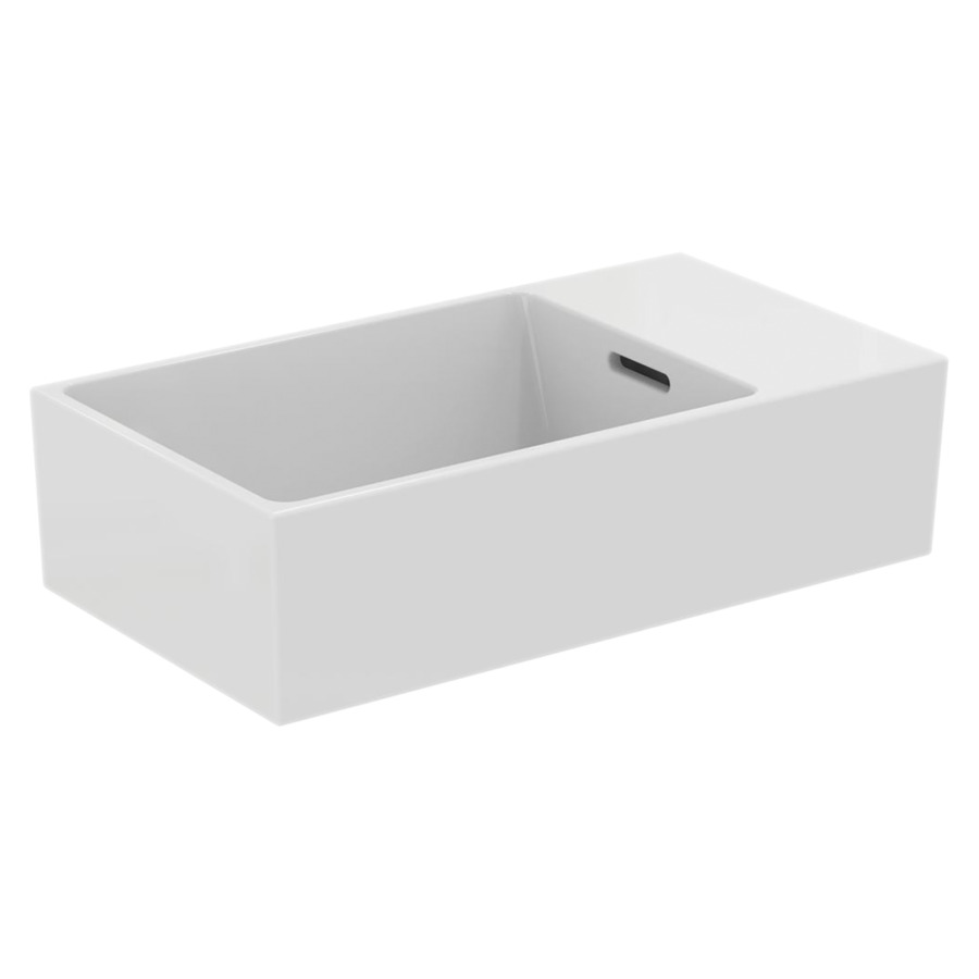 Lave-mains Extra
45 x 12.5 x 25 cm
Céramique, avec trop-plein
lavabo à gauche