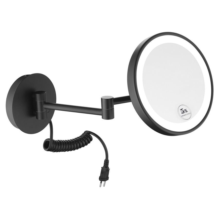 Miroir cosmétique Procasa LED
D 20,3 cm, modèle mural avec
câble en spirale et
interrupteur, brasarticulé
double, grossissement 5 fois
éclairage LED 5500 K
bouton d'éclairage